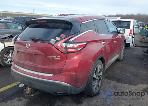 2016 Nissan Murano Platinum из США, поврежденный, VIN 5N1AZ2MH0GN108875